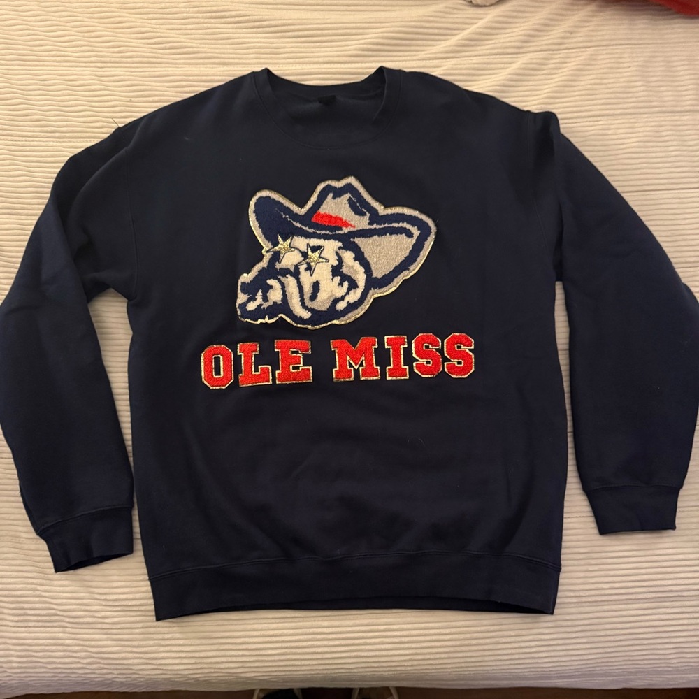 Vintage Ole Miss Navy Blue Sweatshirt